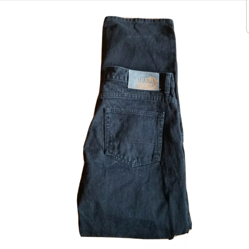 Nautica Straight Fit Black Jeans Men's Size 31 X 32 Dark Wash Denim LZ